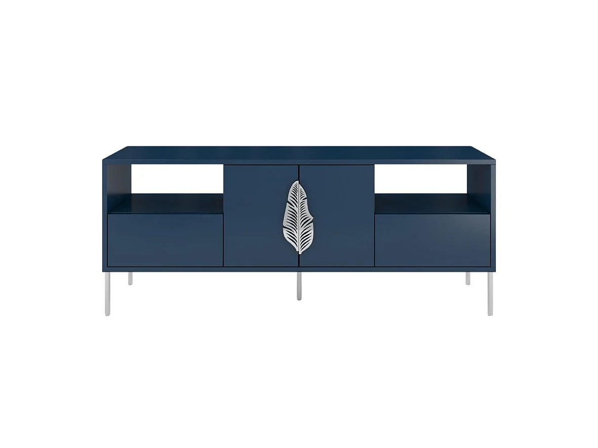 Lowboard Merlin, marinblau, silberne details