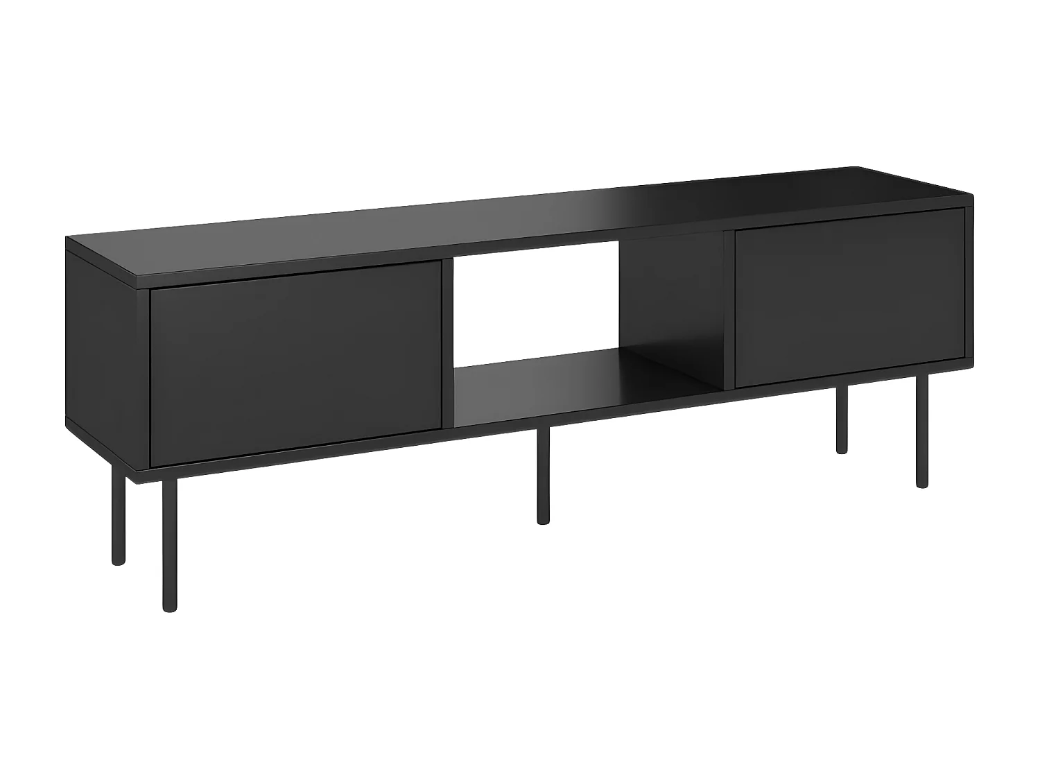 Meuble TV moderne noire MIRKA / 130 cm