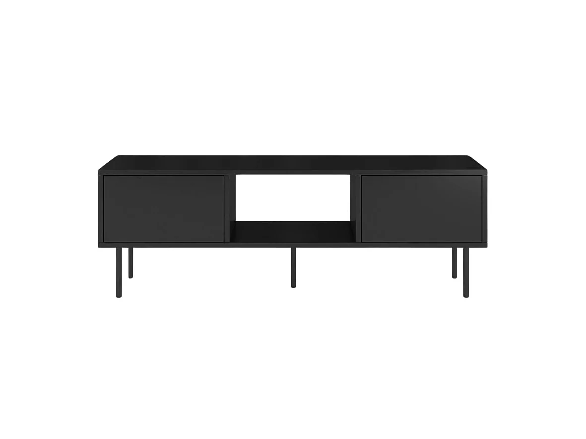 Lowboard Mirka, schwarz, push to open system, minimalistisch