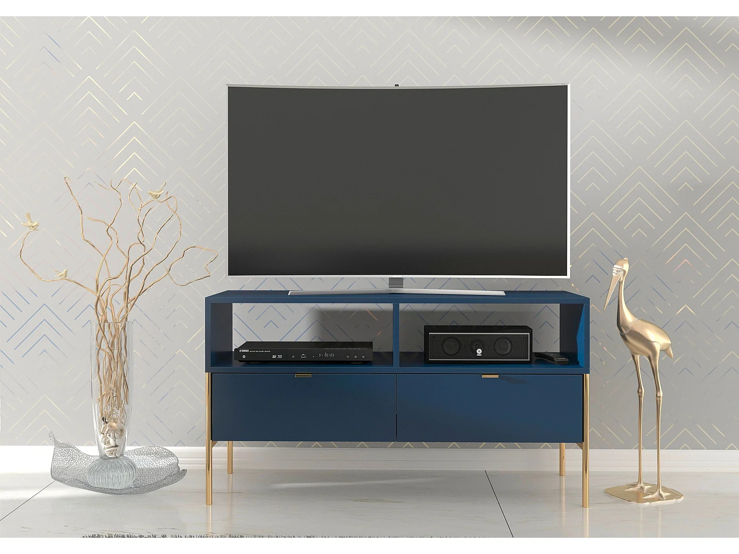 Szafka RTV POLKA 120 granatowa