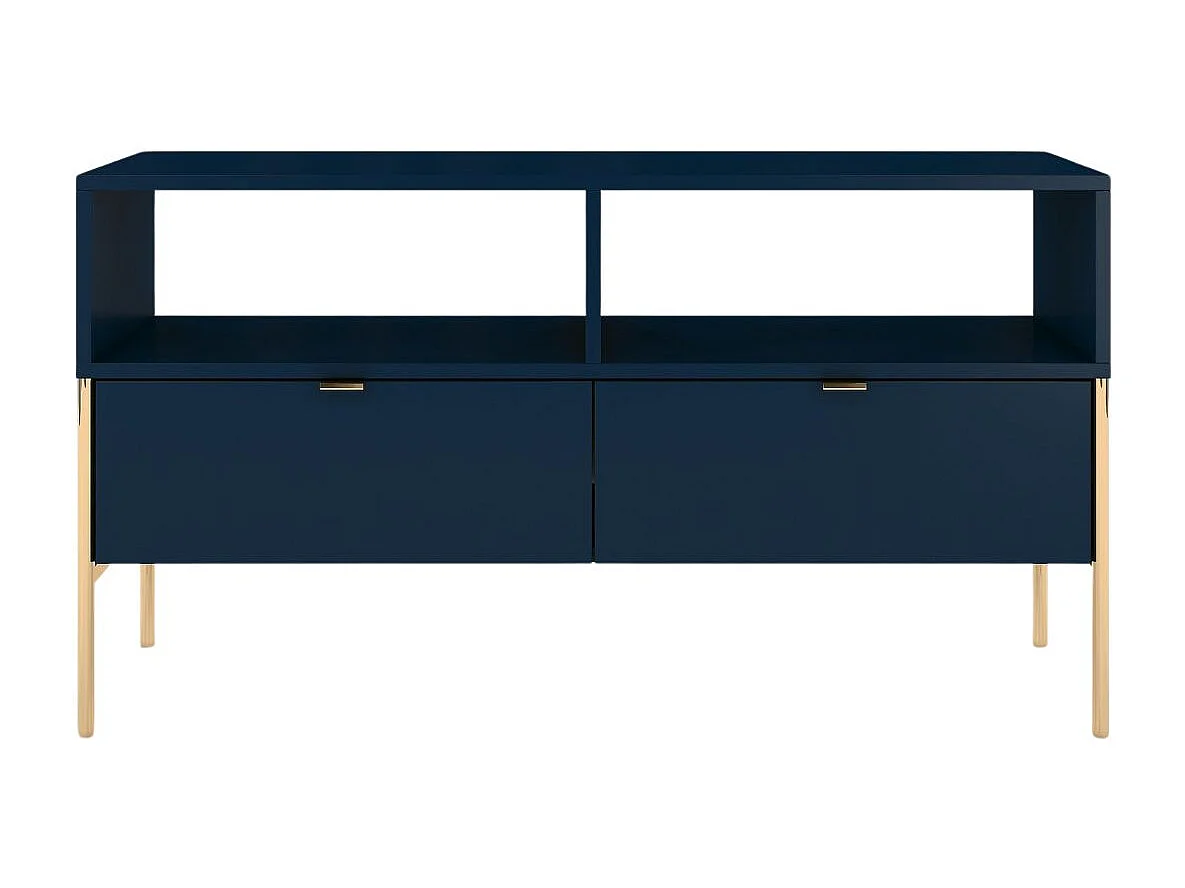 Lowboard Polka, marineblau, goldene details