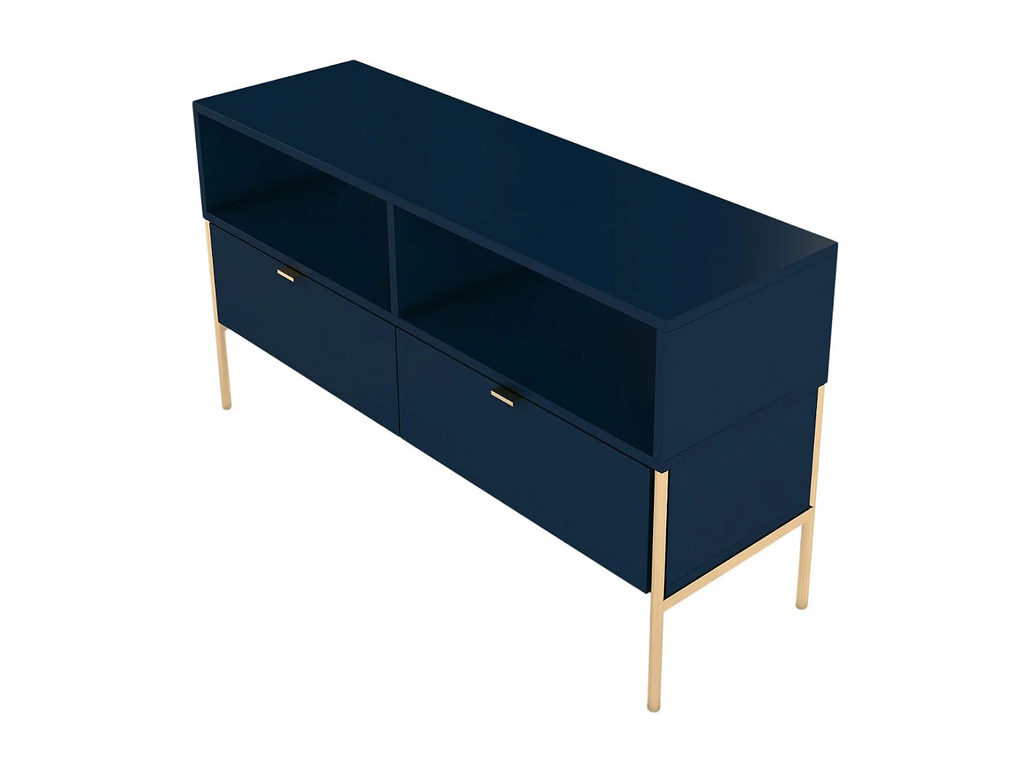 Lowboard Polka, marineblau, goldene details