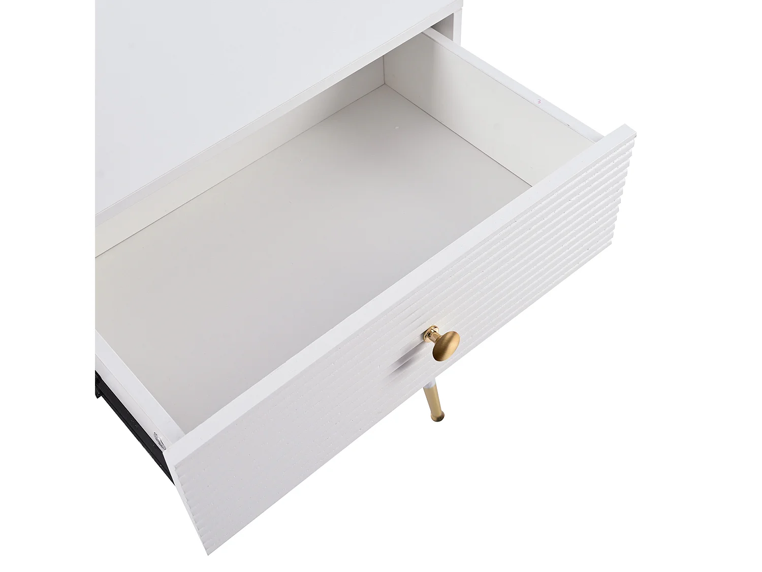 Schminktisch mit Spiegel 100x40x78cm - mit LED-Beleuchtung - mit 5 Schubladen - tragbarer Desktop-Computer - Weiß (ohne Hocker)