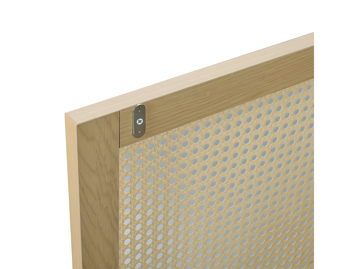 Niedriges Sideboard – mit 2 Türen und 6 Regalen – Natur