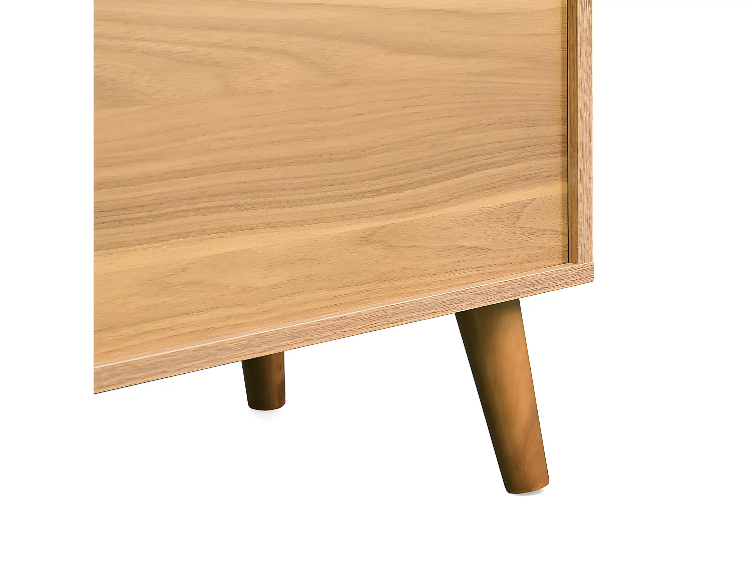 Buffet bas - avec 6 tiroirs - Naturel foncé