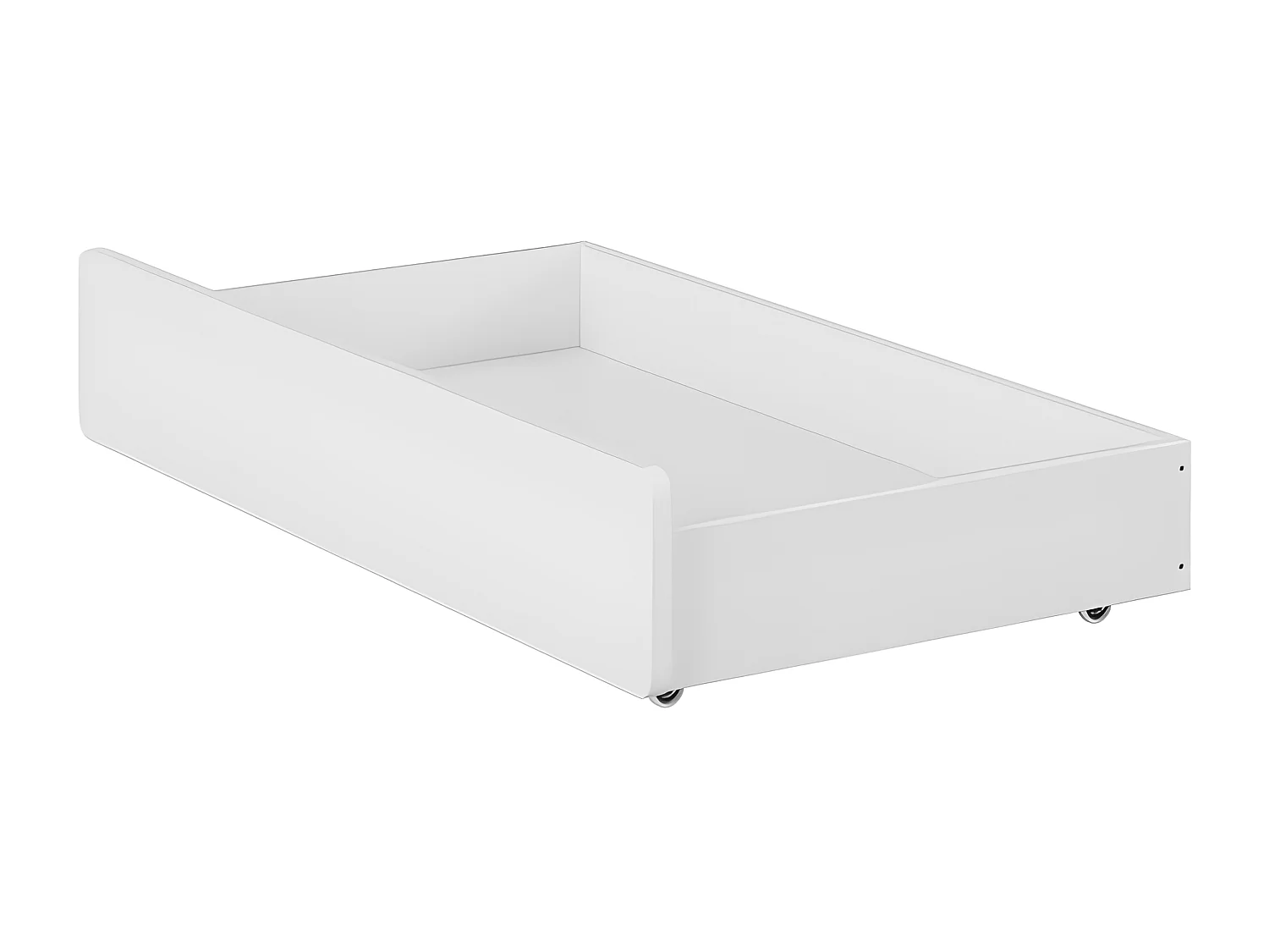 Kinderbed 90x190cm met 2 lades - massief houten eenpersoonsbed met lattenbodem - Wit