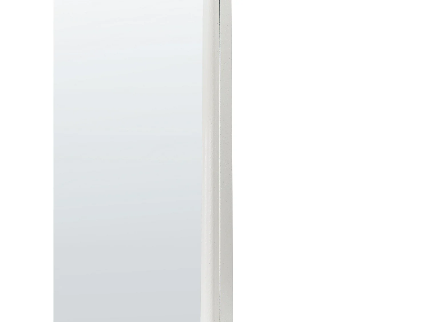 Moderner ovaler Wandspiegel Metall Eisenrahmen Wohnzimmer Dekor 45 x 145 cm Weiß Jarnages