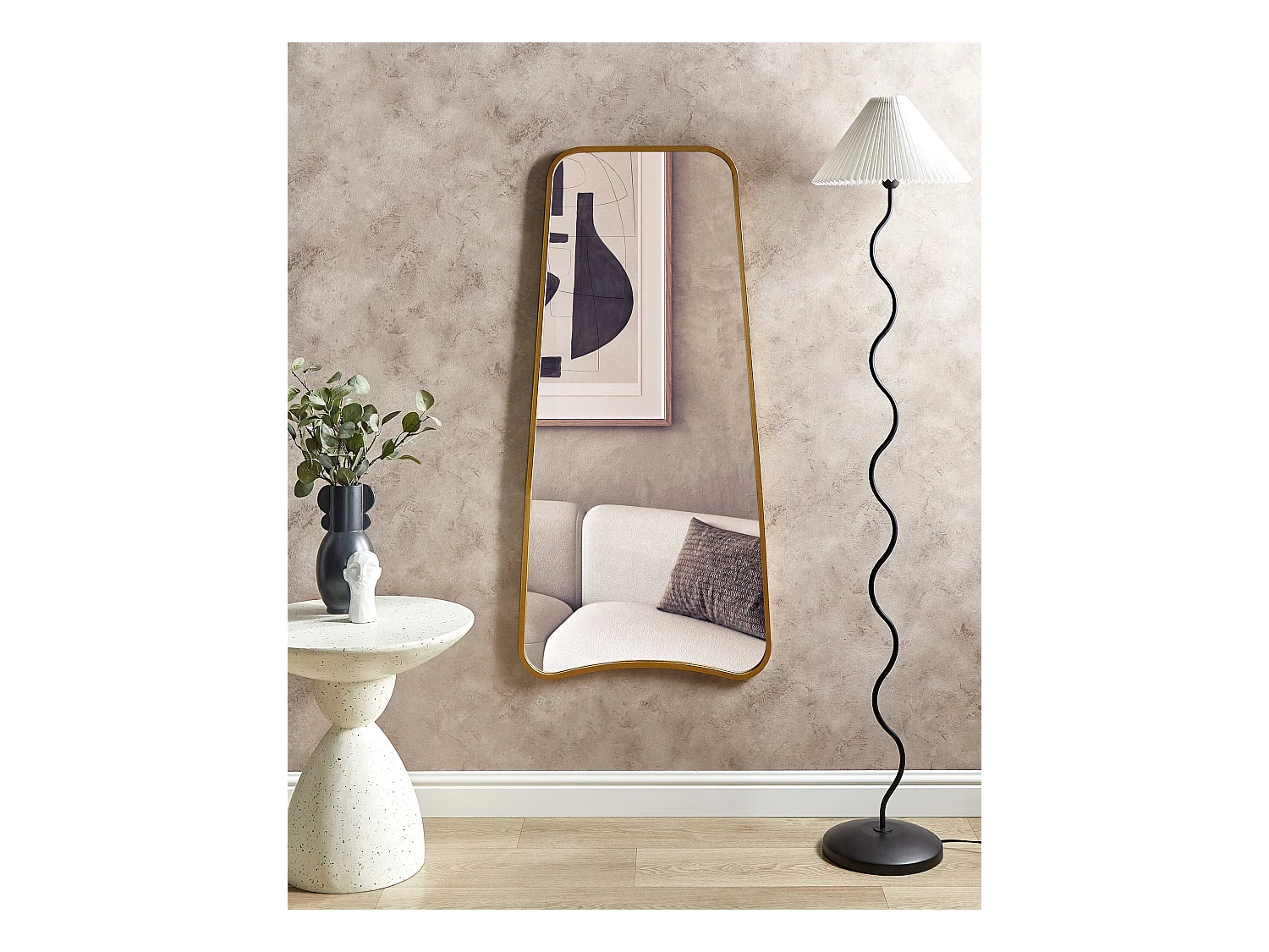 Miroir LEVET 58 cm 122 cm Métal Doré