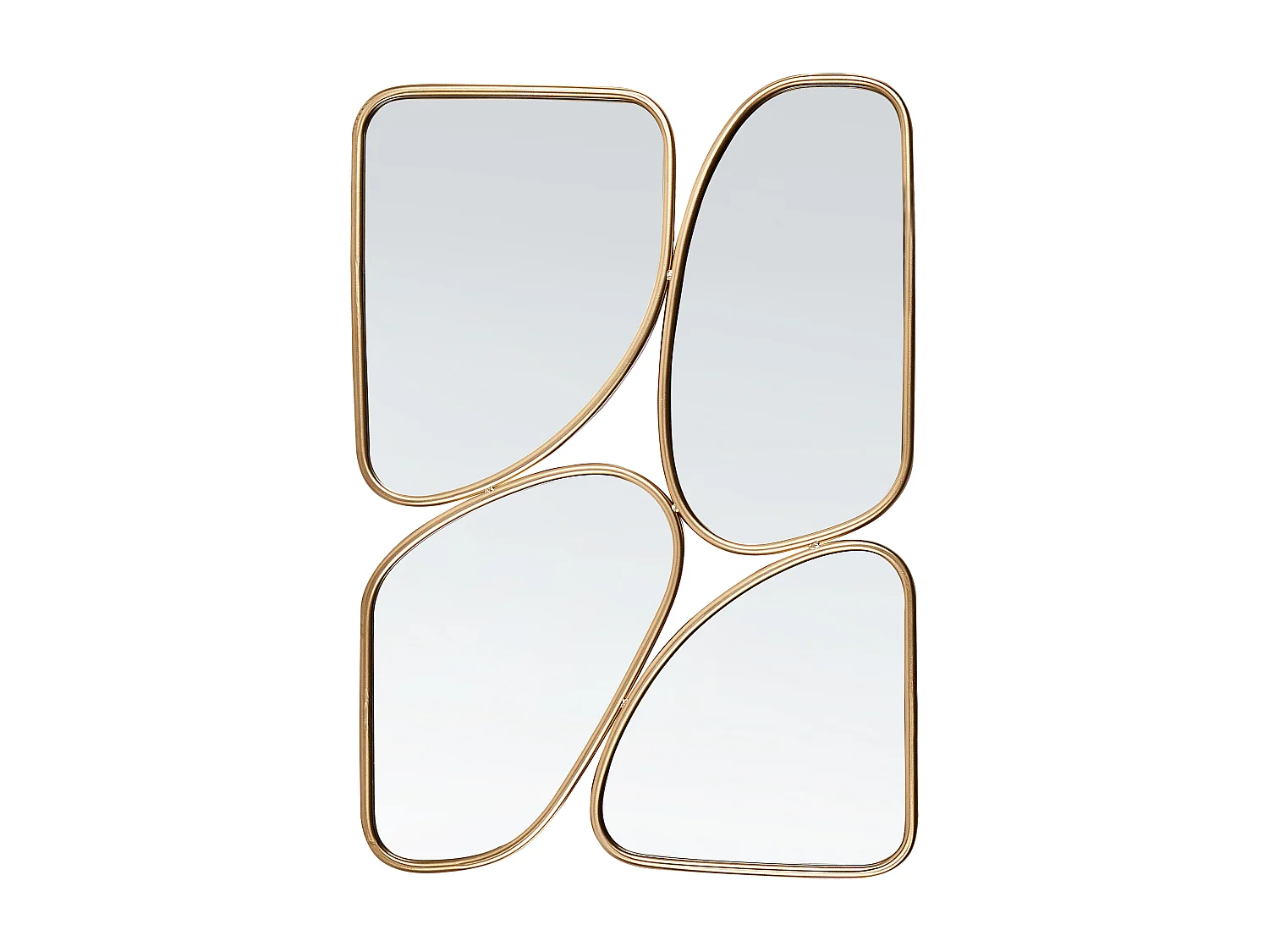 Dekorativer Wandspiegel Glamour Stil Aufhängedekoration 70 x 100 cm Gold Diancey