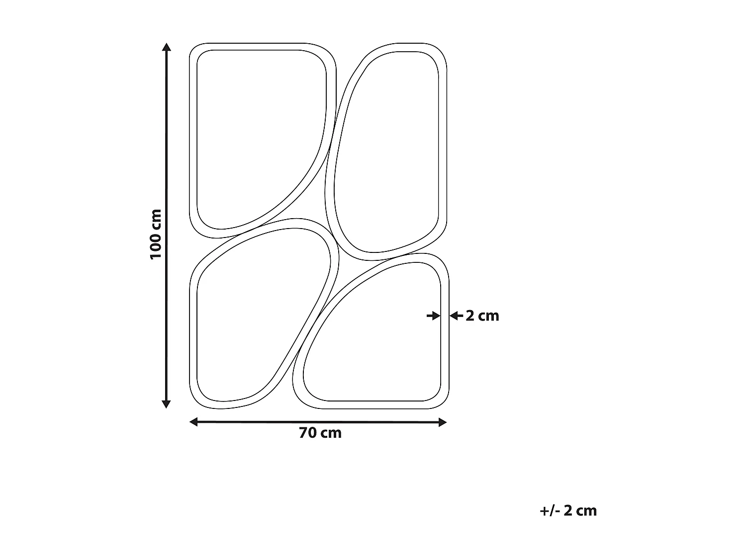 Dekorativer Wandspiegel Glamour Stil Aufhängedekoration 70 x 100 cm Gold Diancey