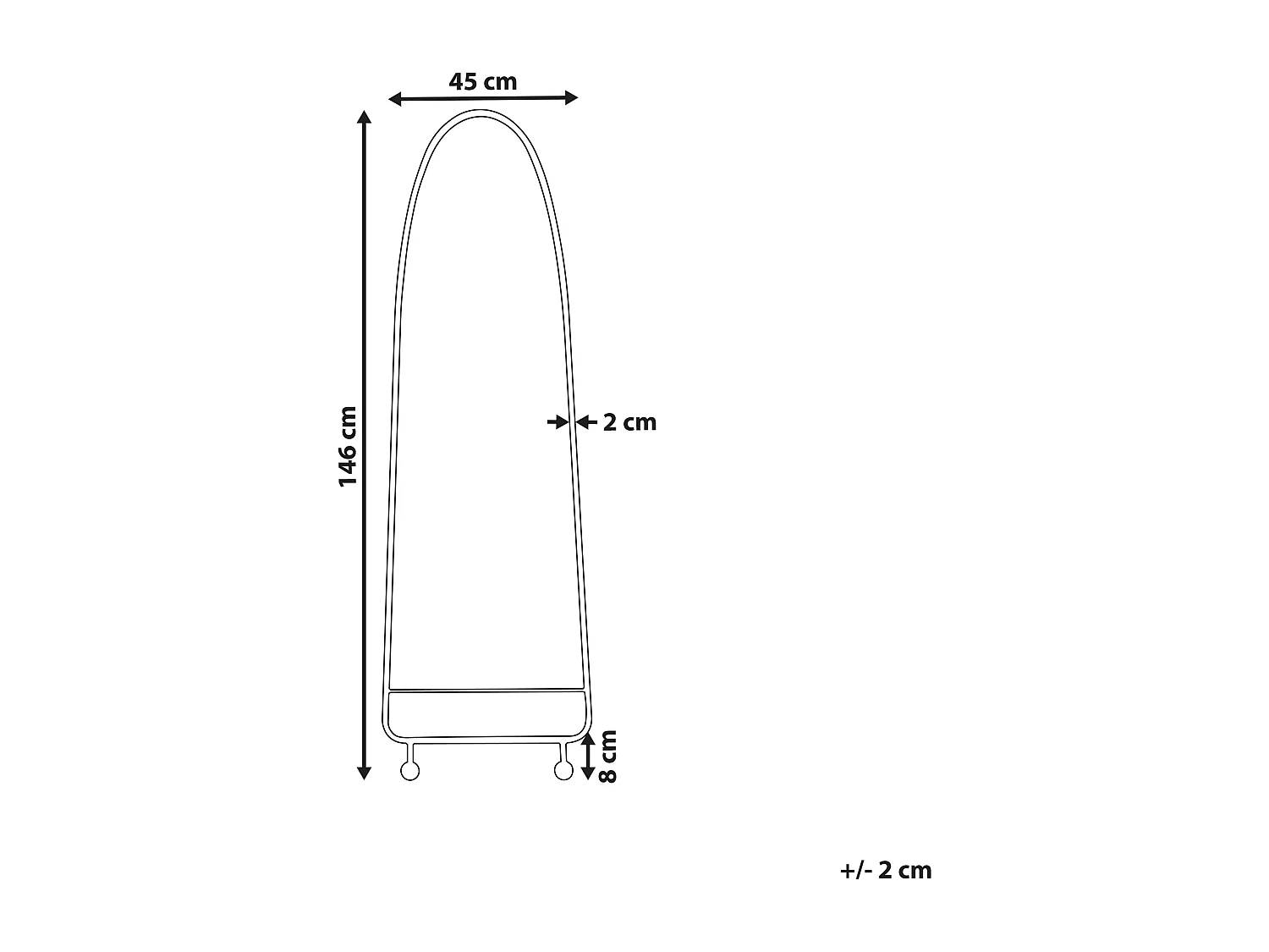 Moderner ovaler Wandspiegel Metall Eisenrahmen Wohnzimmer Dekor 45 x 146 cm Grün Parnay
