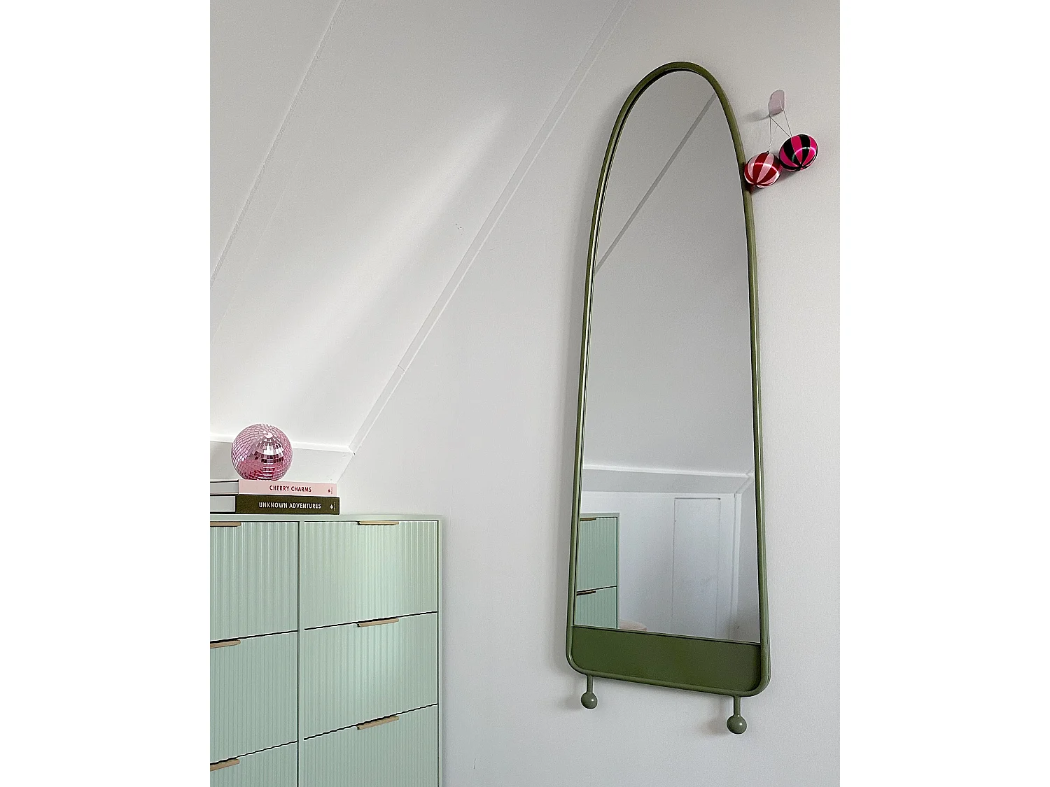 Miroir PARNAY 45 cm 146 cm Métal Vert olive