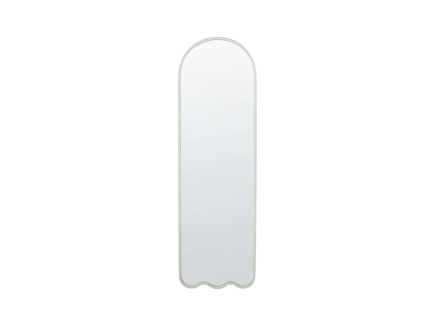 Miroir BUSSY 45 cm 145 cm Métal Blanc cassé