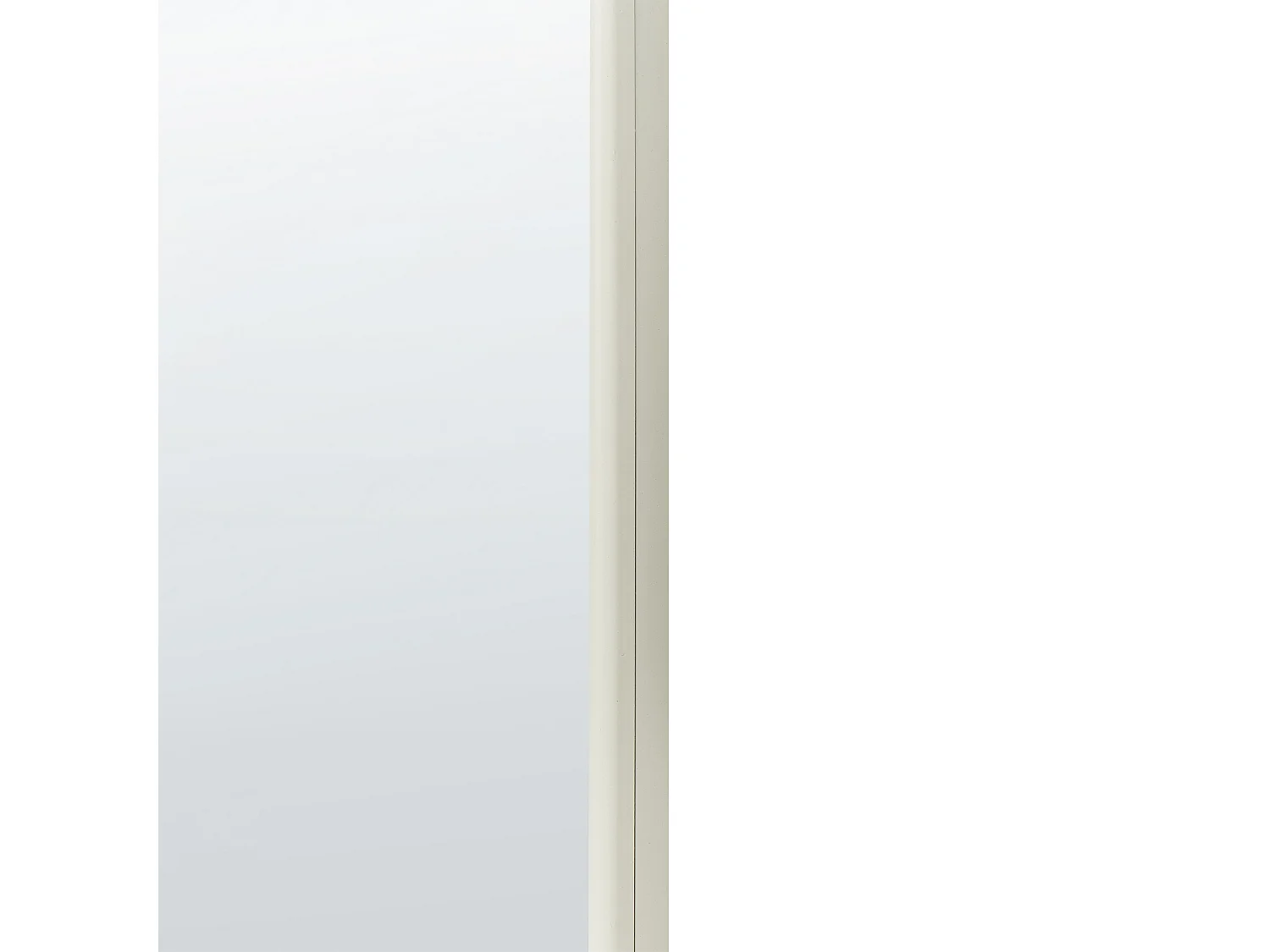 Wandspiegel BUSSY 45 cm 145 cm Metaal Gebroken wit