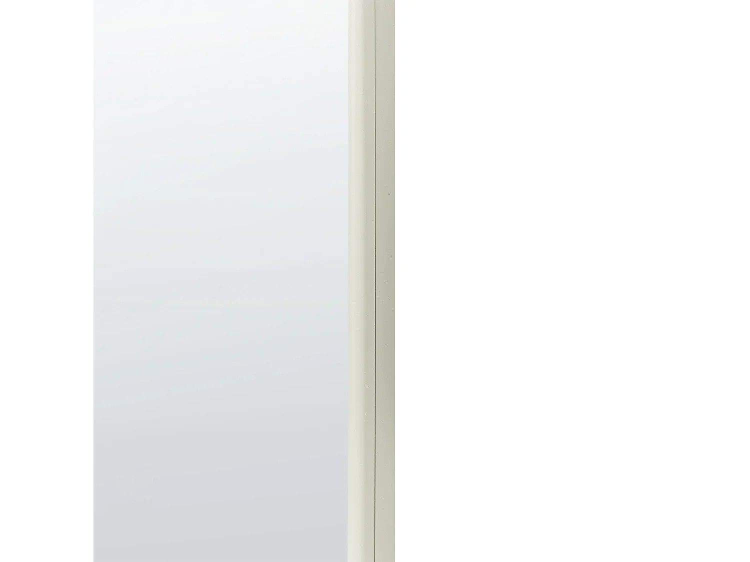 Miroir BUSSY 45 cm 145 cm Métal Blanc cassé