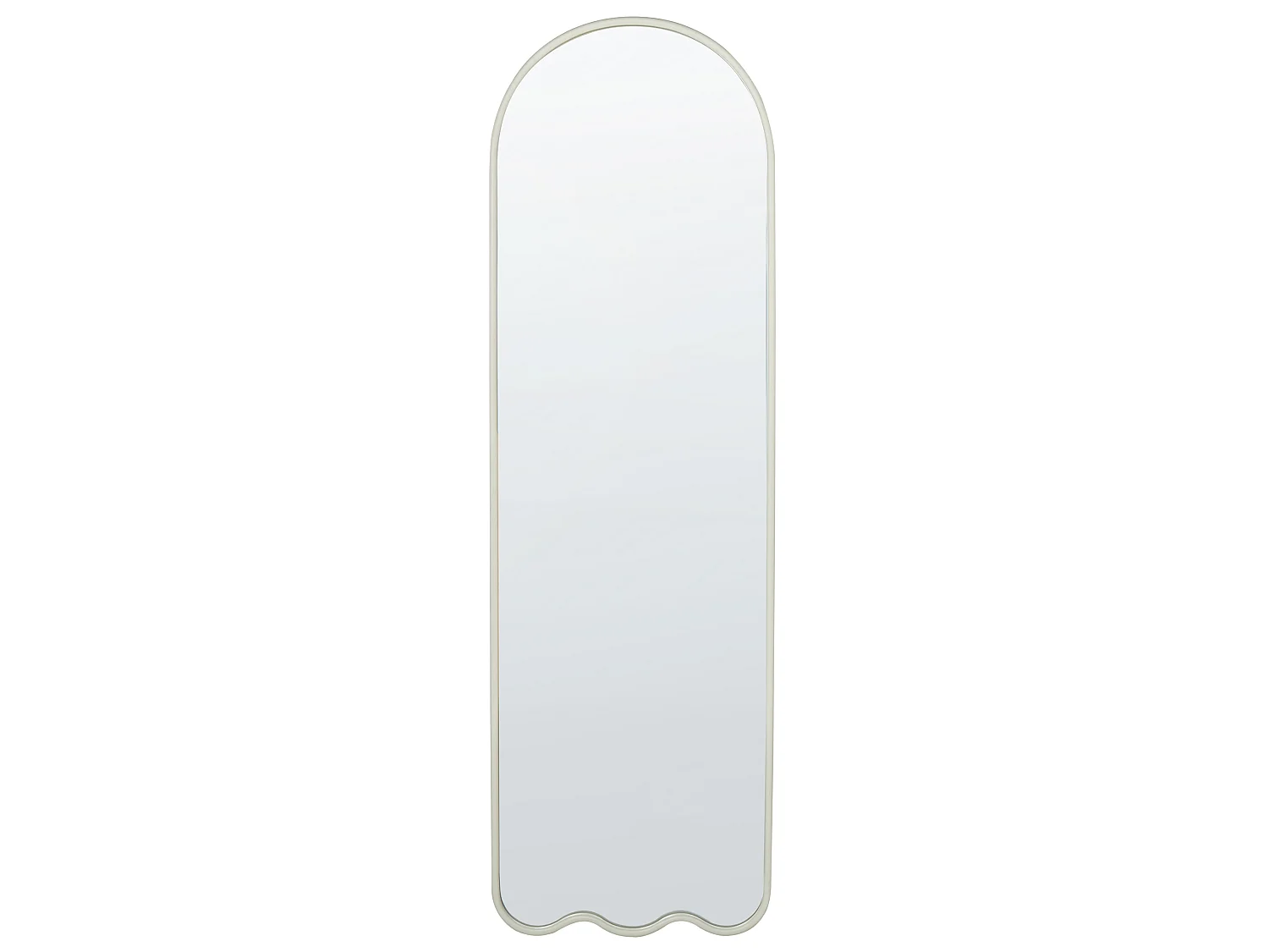 Miroir BUSSY 45 cm 145 cm Métal Blanc cassé