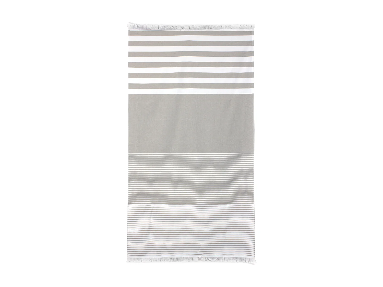 Drap de plage Fouta 100x180 cm coton 290 g/m² VENTSPILS Rayures Beiges