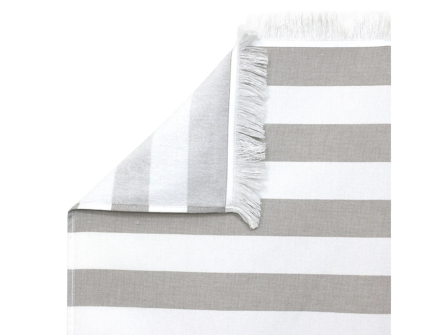 Drap de plage Fouta 100x180 cm coton 290 g/m² VENTSPILS Rayures Beiges