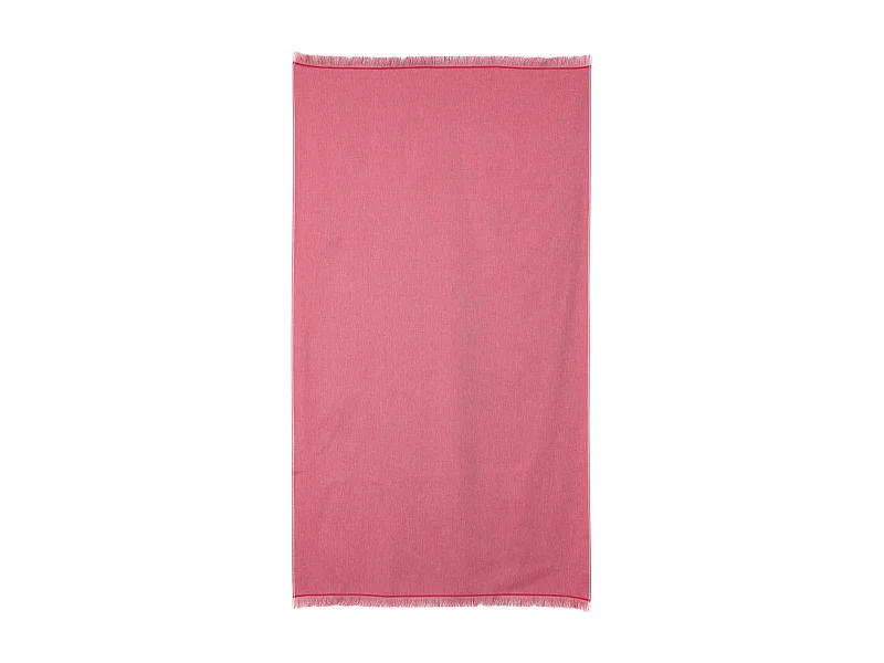 Drap de plage Fouta 100x180 cm coton 290 g/m² LUBECK Rouge