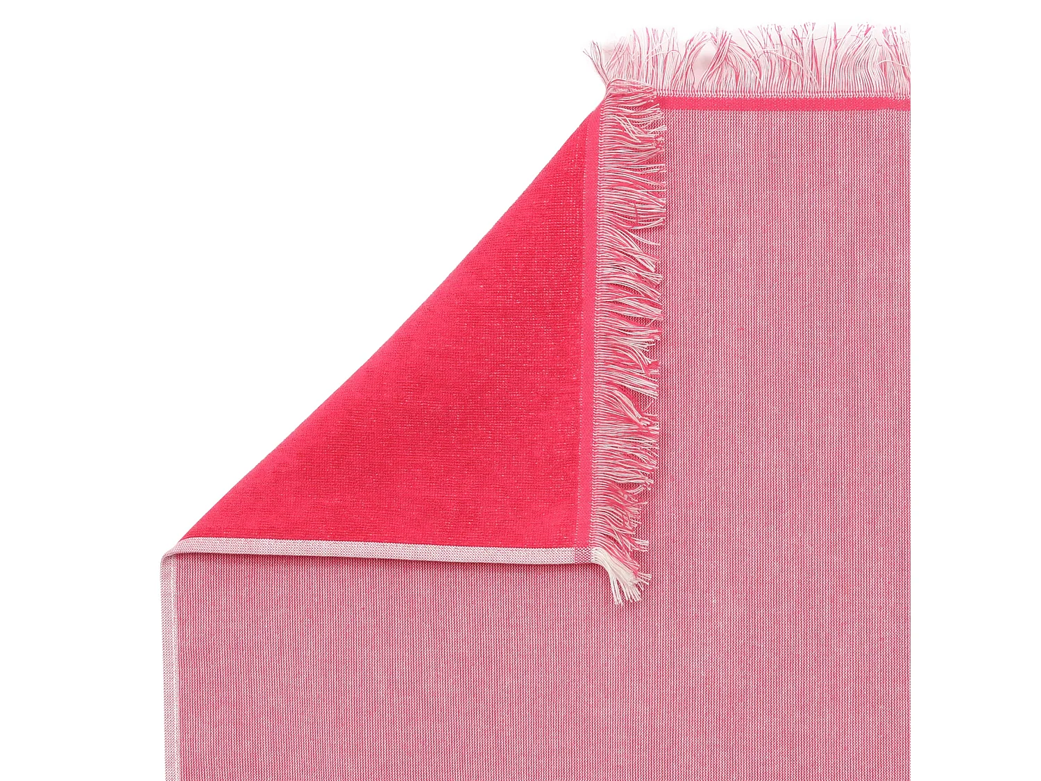 Drap de plage Fouta 100x180 cm coton 290 g/m² LUBECK Rouge