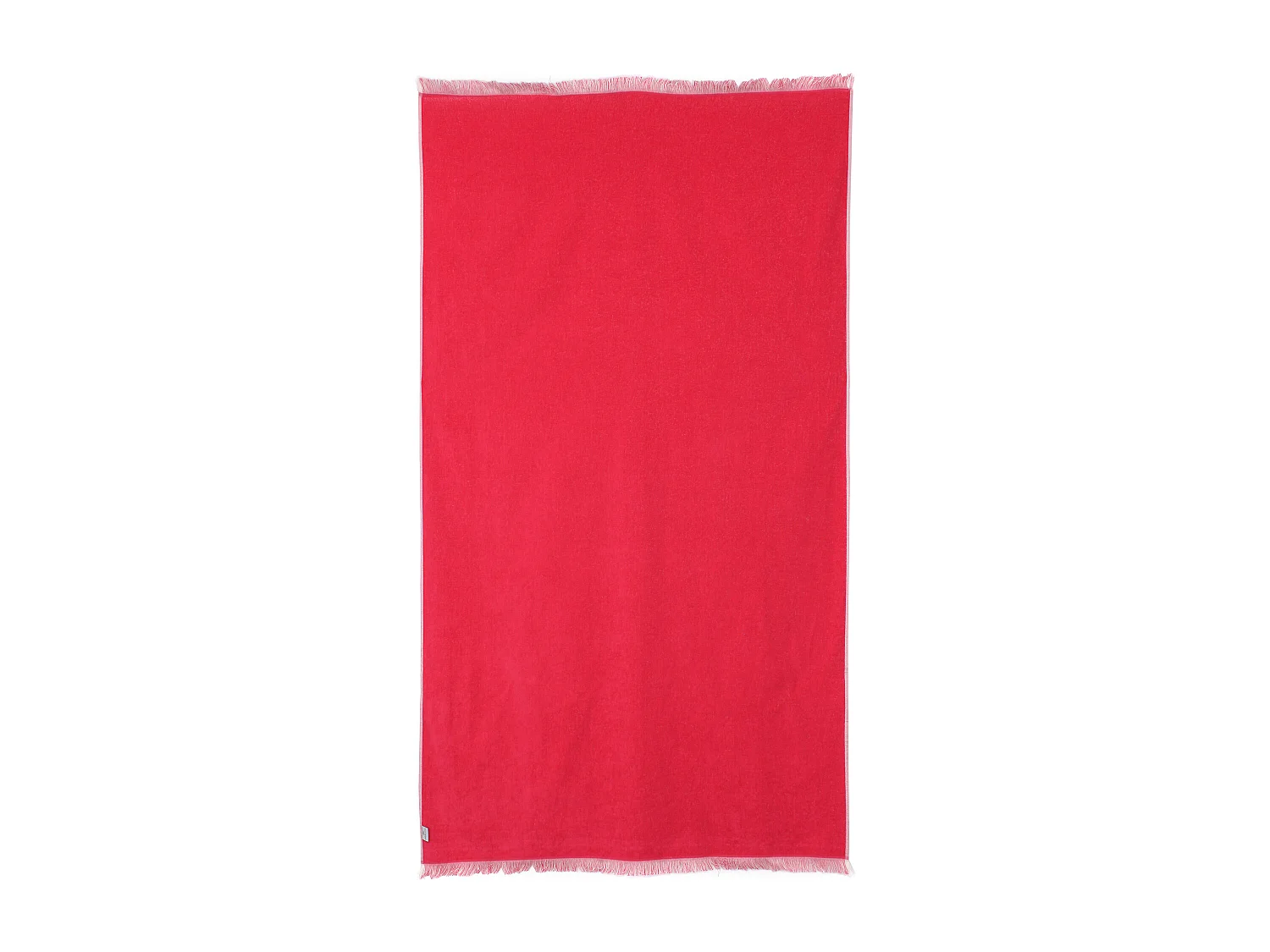 Drap de plage Fouta 100x180 cm coton 290 g/m² LUBECK Rouge