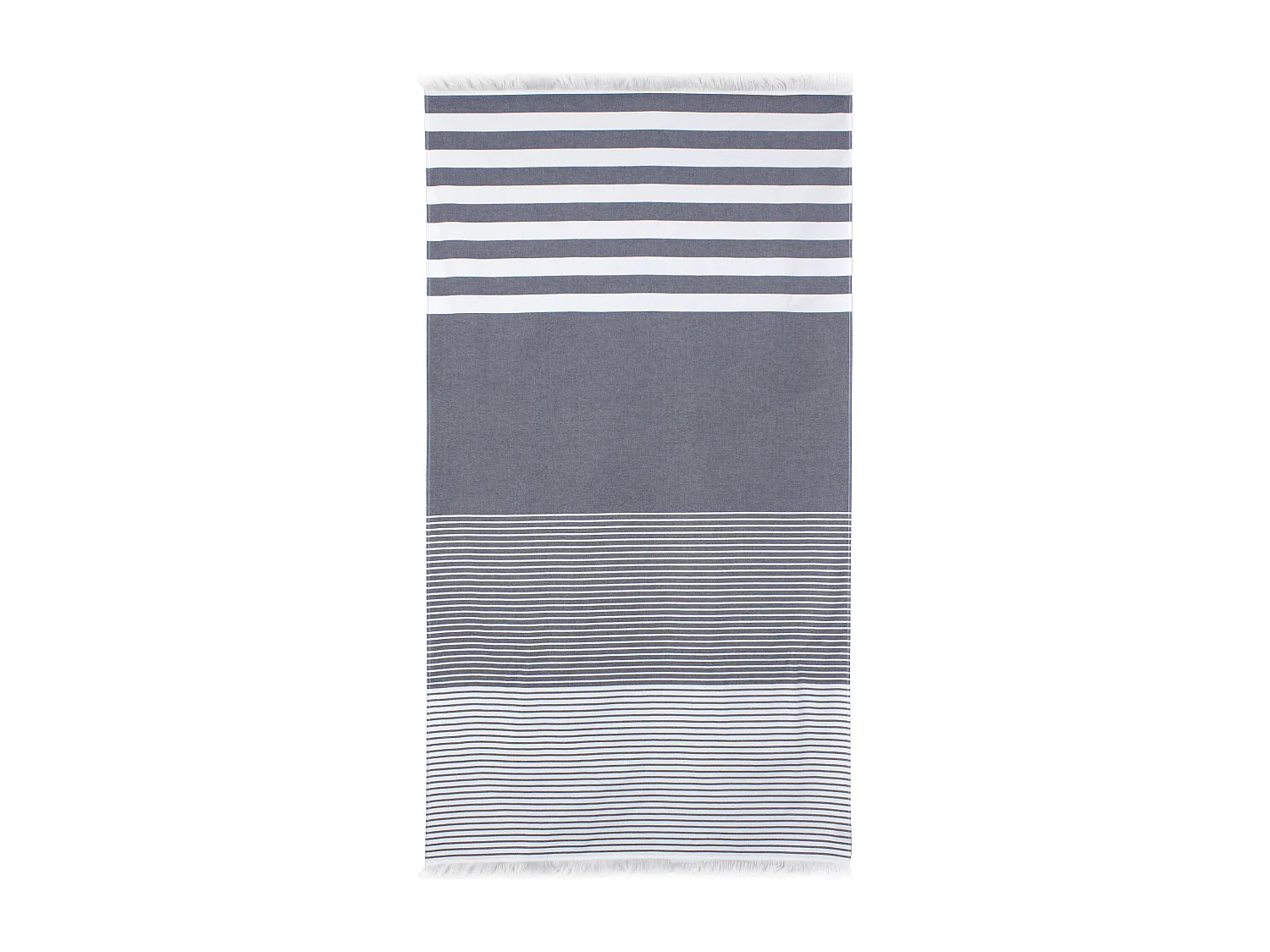 Drap de plage Fouta 100x180 cm coton 290 g/m² LIEPAJA Rayures Bleues