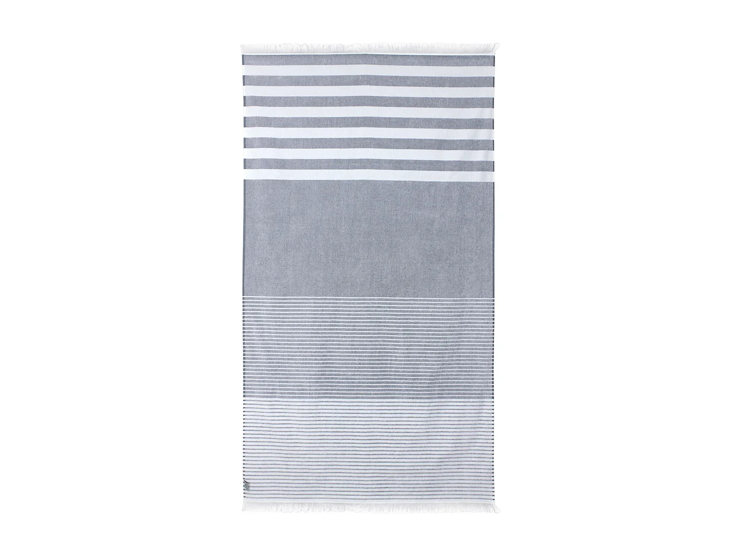 Drap de plage Fouta 100x180 cm coton 290 g/m² LIEPAJA Rayures Bleues