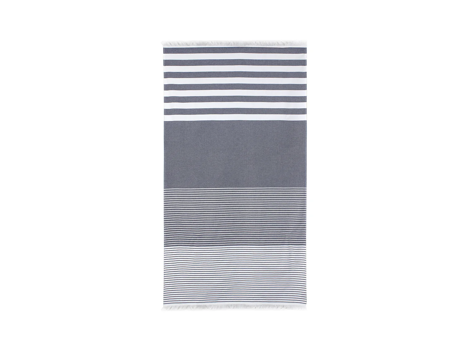 Drap de plage Fouta 100x180 cm coton 290 g/m² LIEPAJA Rayures Bleues