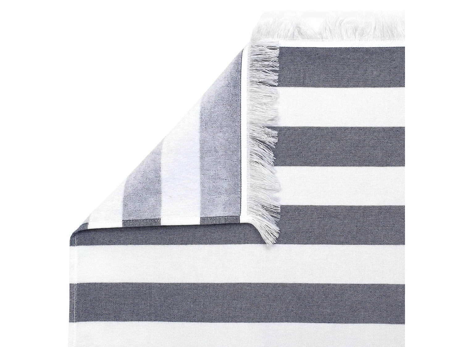 Drap de plage Fouta 100x180 cm coton 290 g/m² LIEPAJA Rayures Bleues