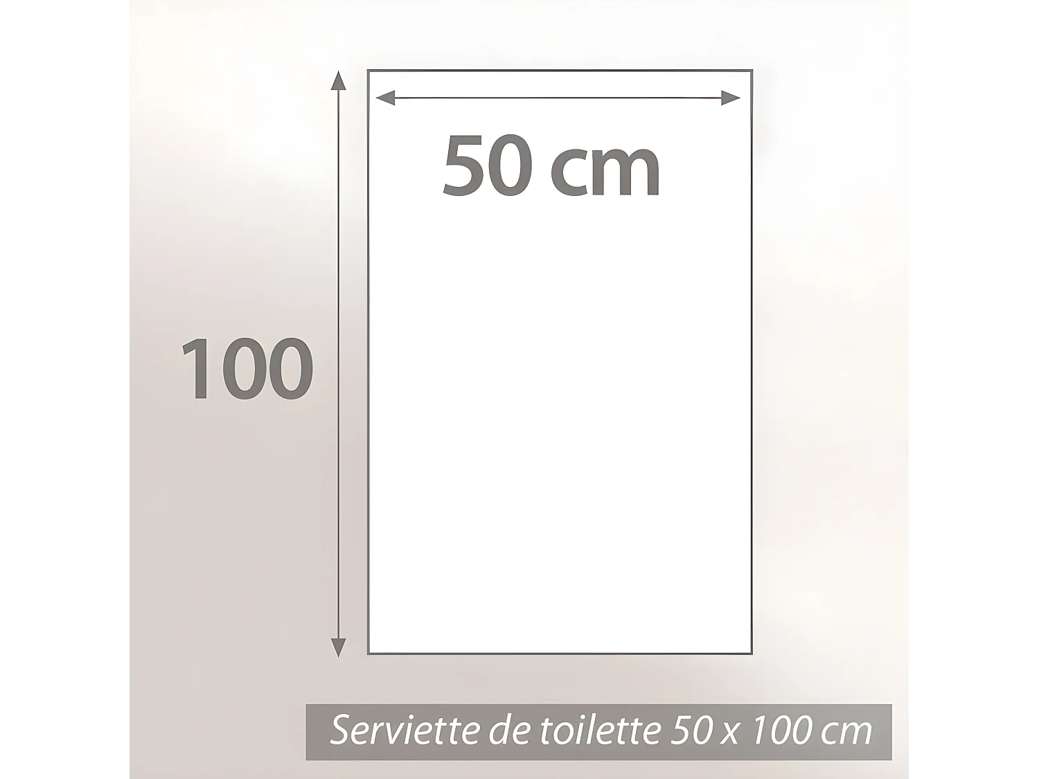 Serviette de toilette 50x100 cm PURE SQUARES Bleu Lavande 550 g/m2