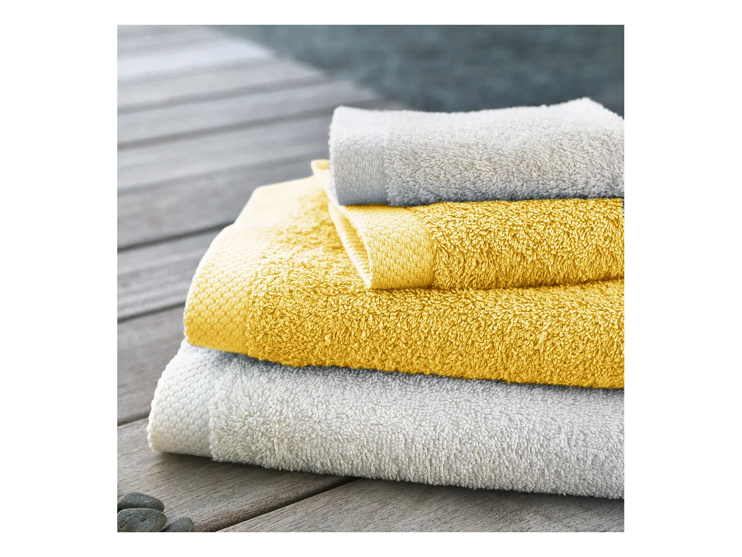 Serviette de toilette 50x100 cm PURE Jaune 550 g/m2