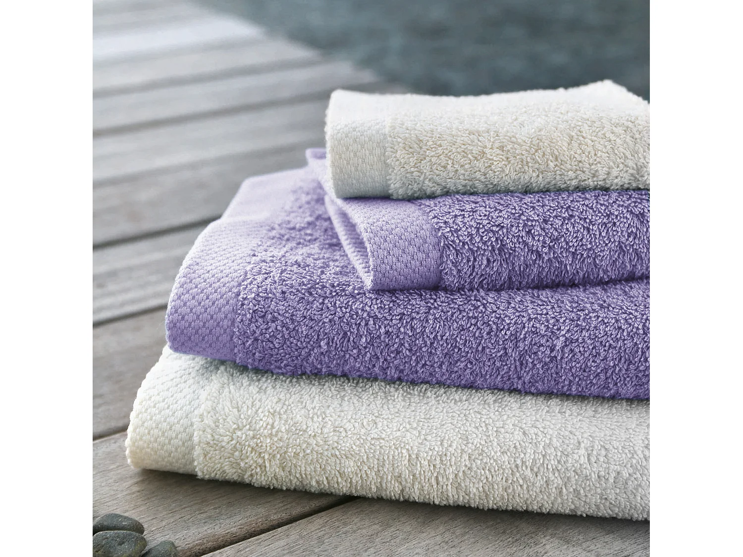 Serviette de toilette 50x100 cm PURE Bleu Lavande 550 g/m2