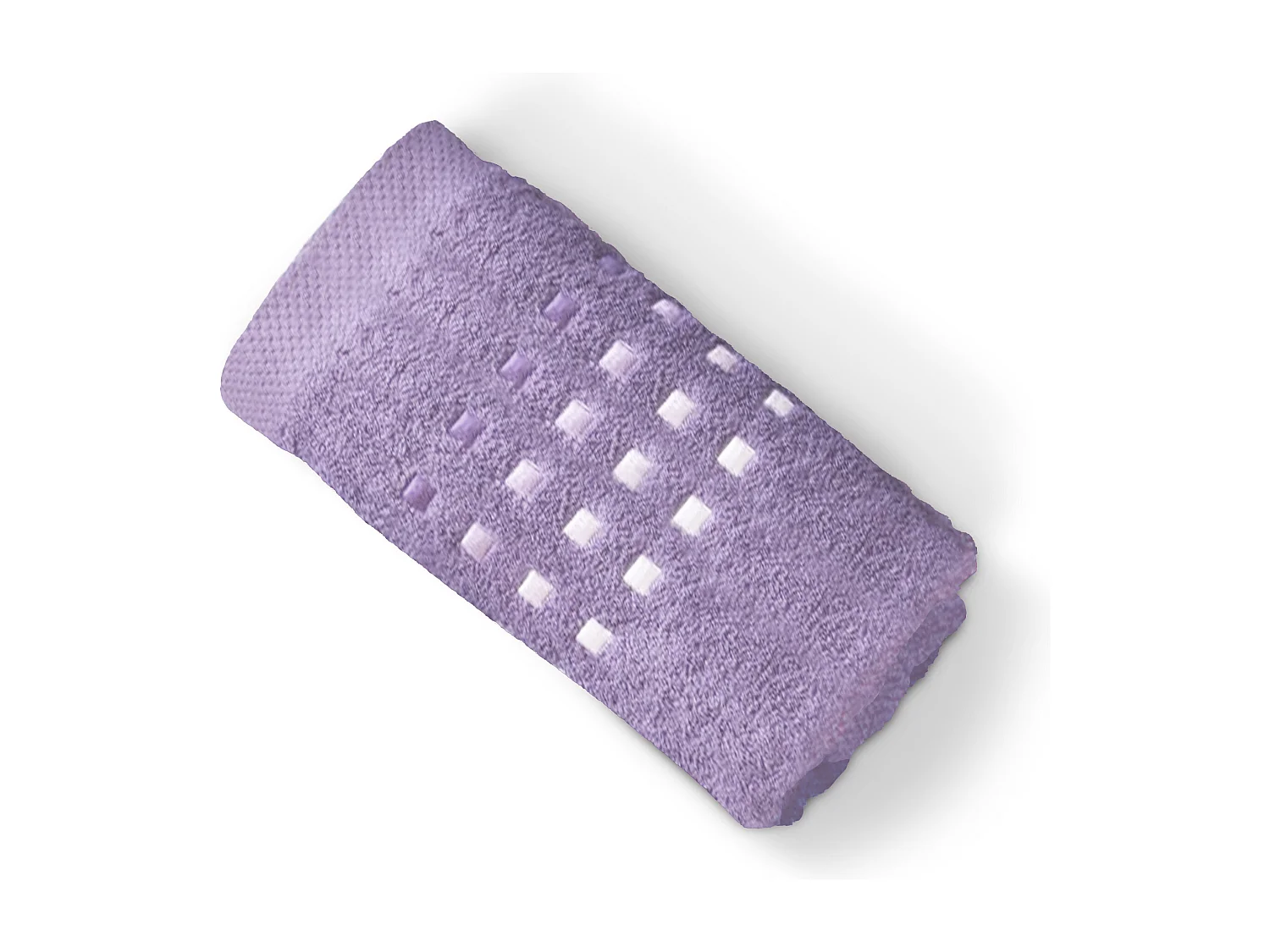 Drap de bain 100x150 cm PURE SQUARES Bleu Lavande 550 g/m2