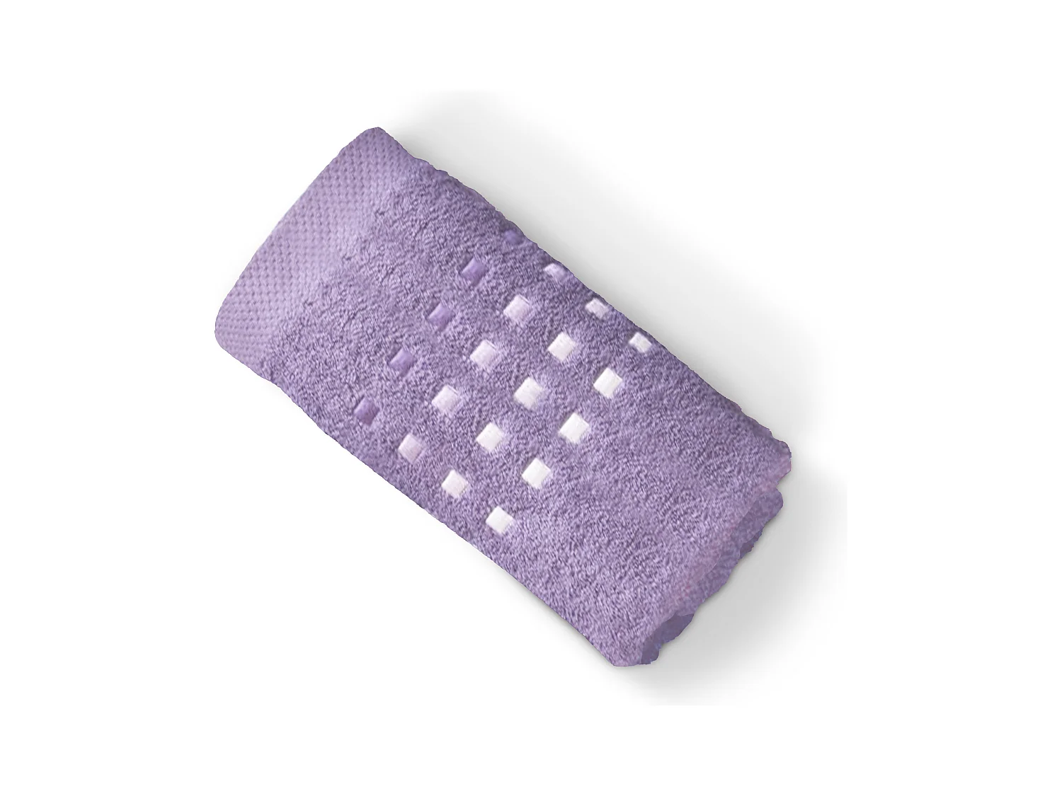 Drap de bain 100x150 cm PURE SQUARES Bleu Lavande 550 g/m2
