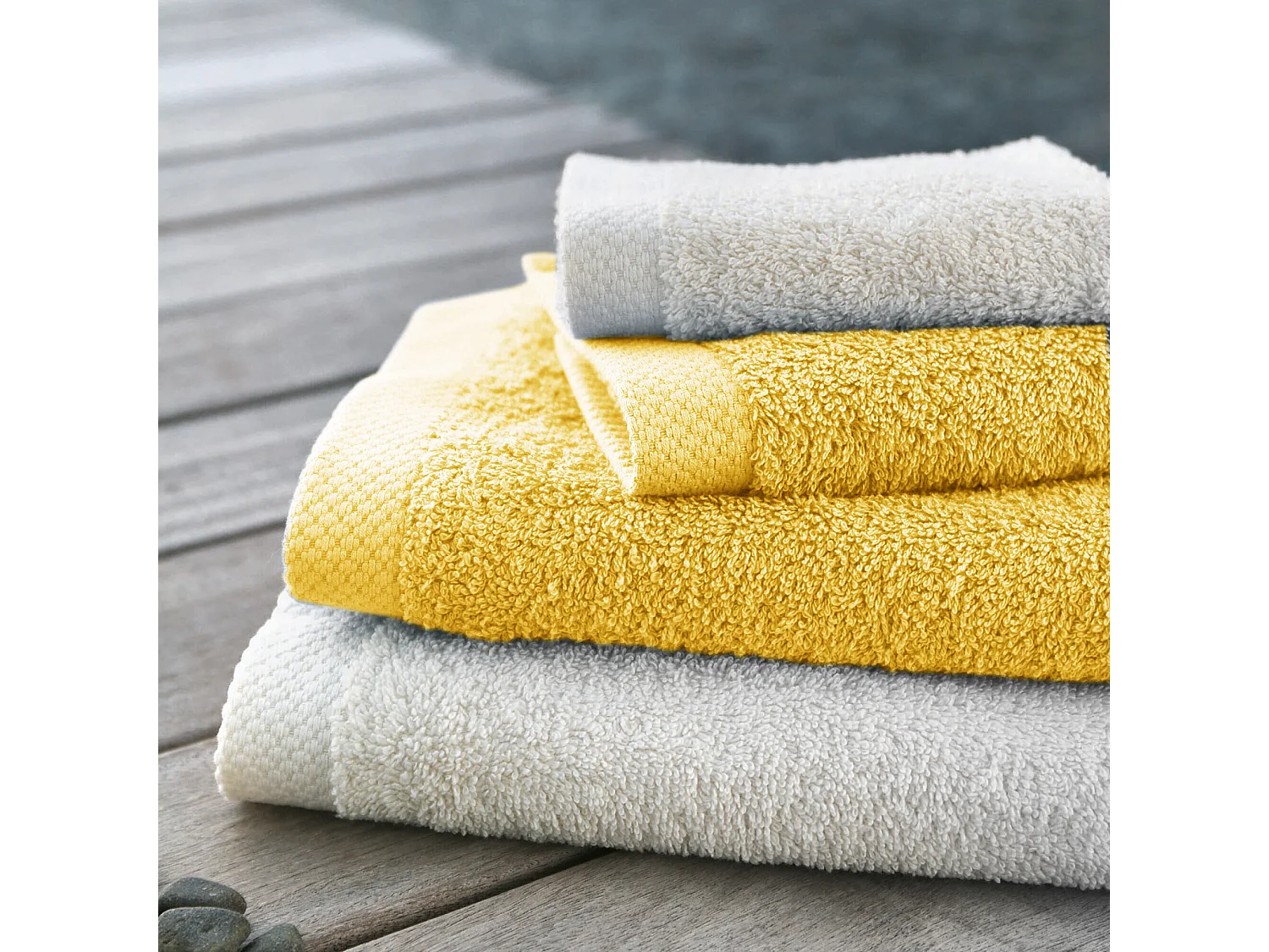 Drap de bain 100x150 cm PURE Jaune 550 g/m2