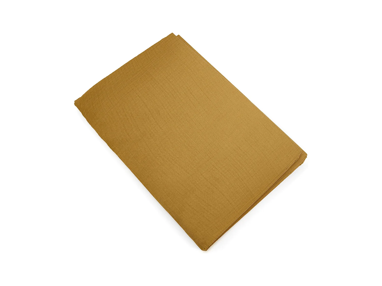 Housse de couette 240x220 cm mousseline de coton MILOS jaune curry