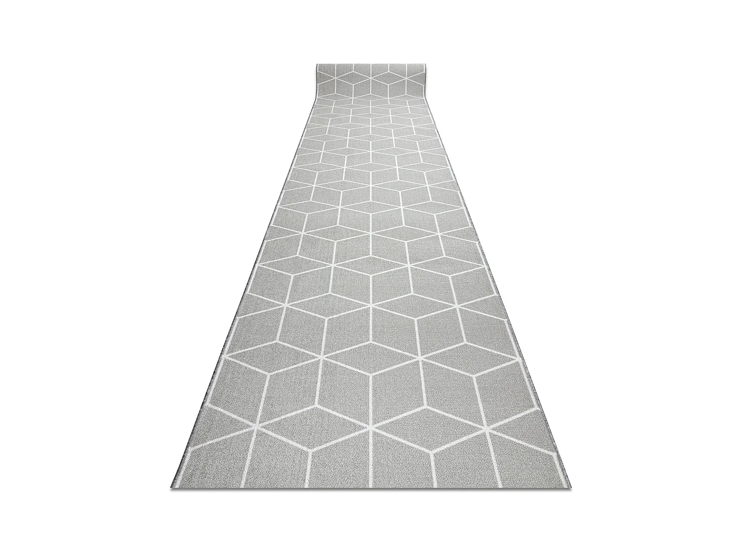 Läufer Antirutsch CUBE Würfel, Gummi grau 110x140 cm