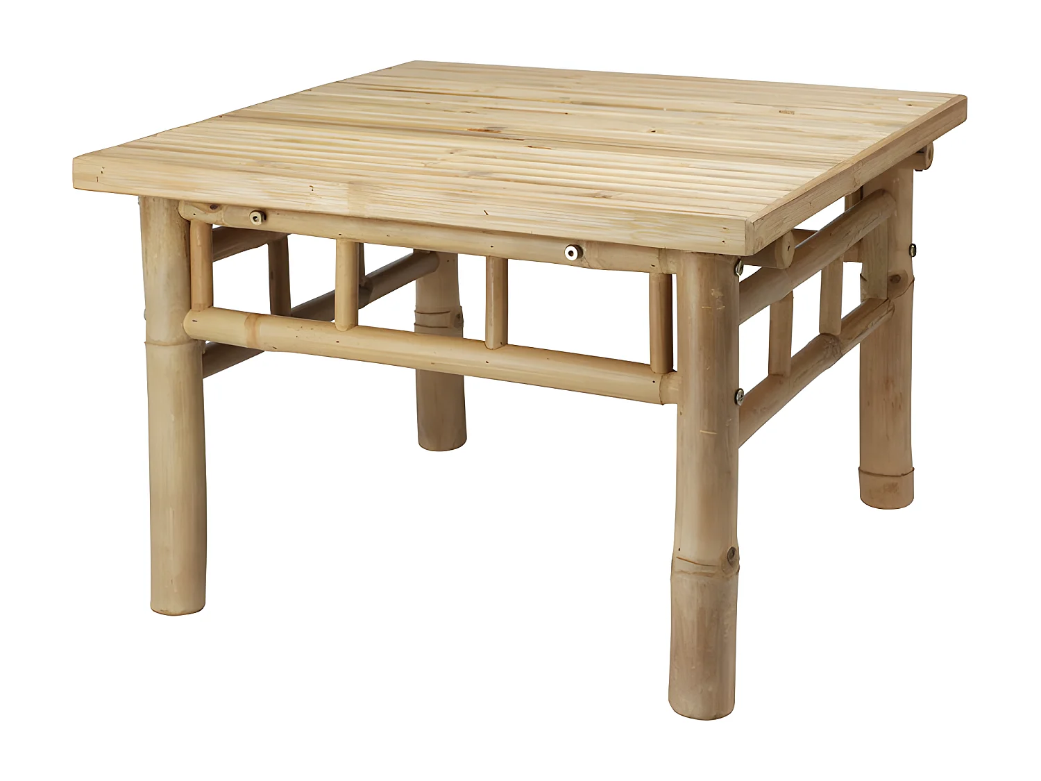 Table basse carrée Bamboo 57x57xH38 cm - Naturel