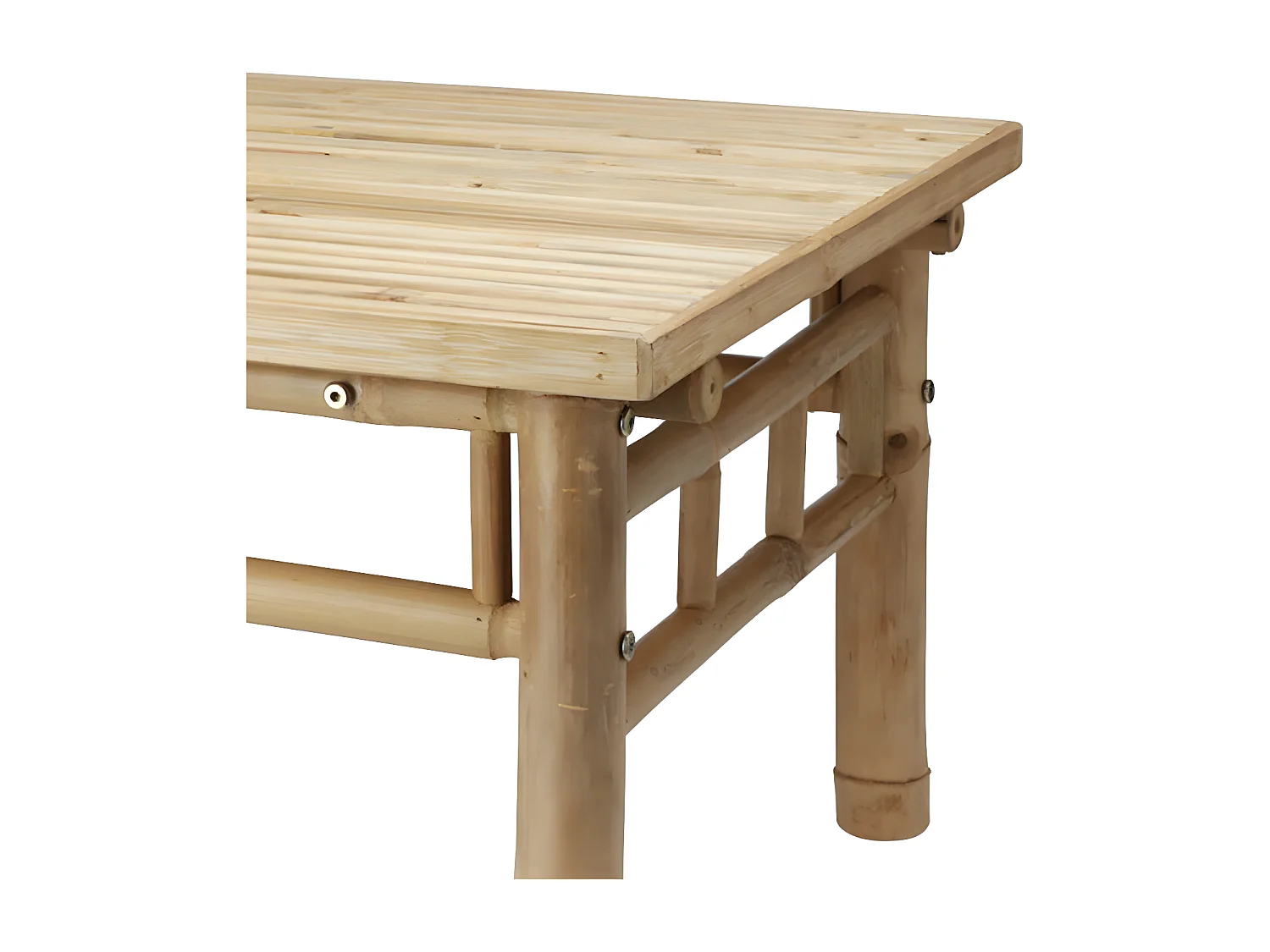 Table basse carrée Bamboo 57x57xH38 cm - Naturel