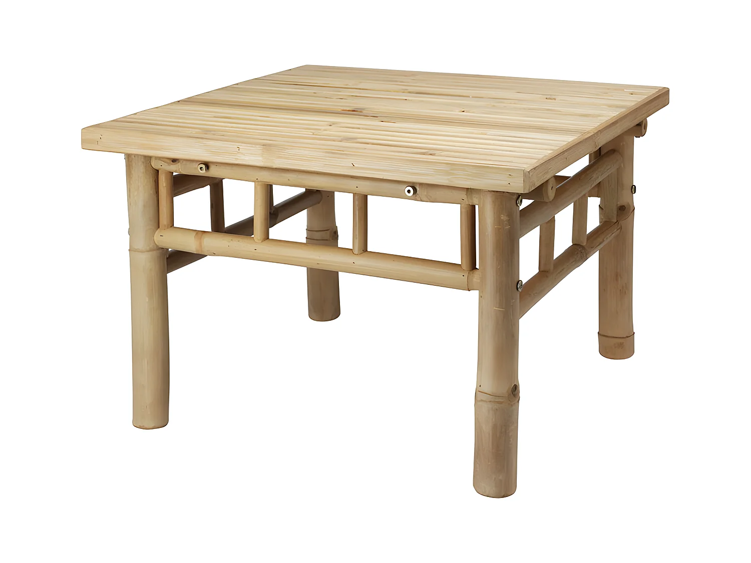 Table basse carrée Bamboo 57x57xH38 cm - Naturel