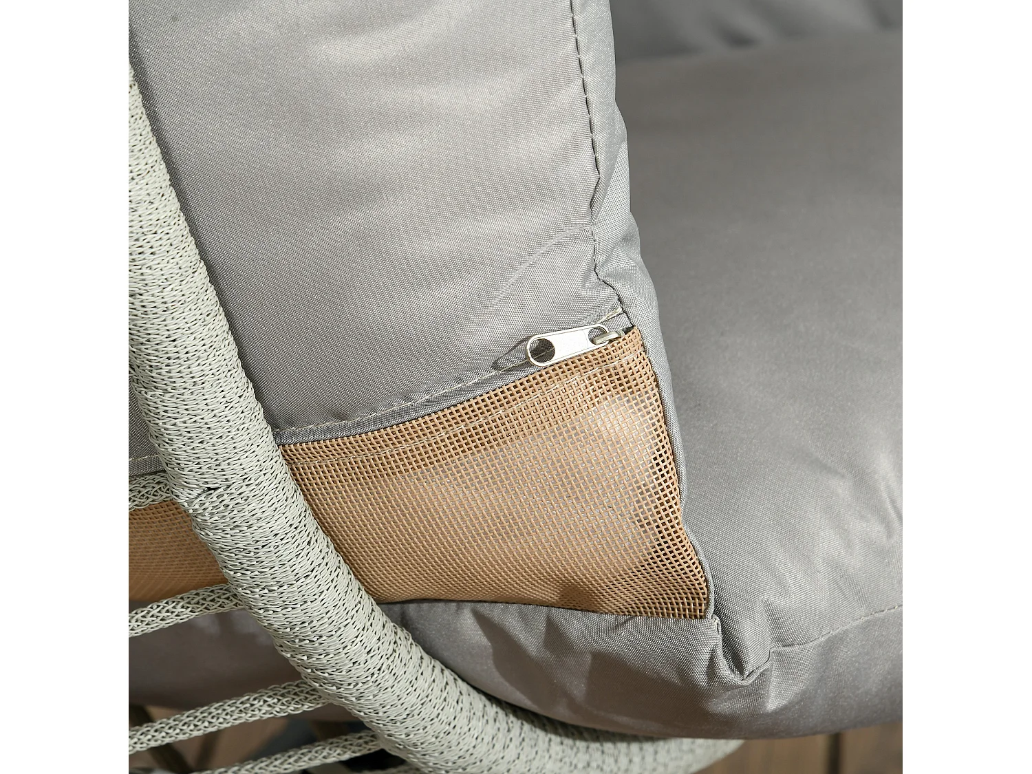 Fauteuil oeuf suspendu balancelle pliable avec coussin et support