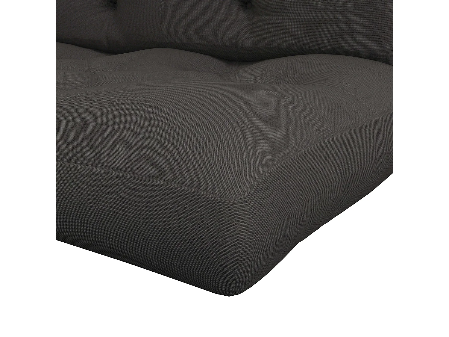 Lot de 2 coussins assises dossiers banc de jardin canapé dim. 120L x 80l x 12H cm polyester gris