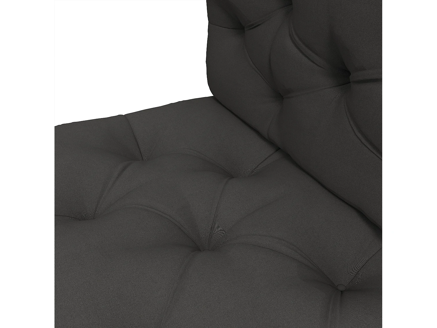 Lot de 2 coussins assises dossiers banc de jardin canapé dim. 120L x 80l x 12H cm polyester gris