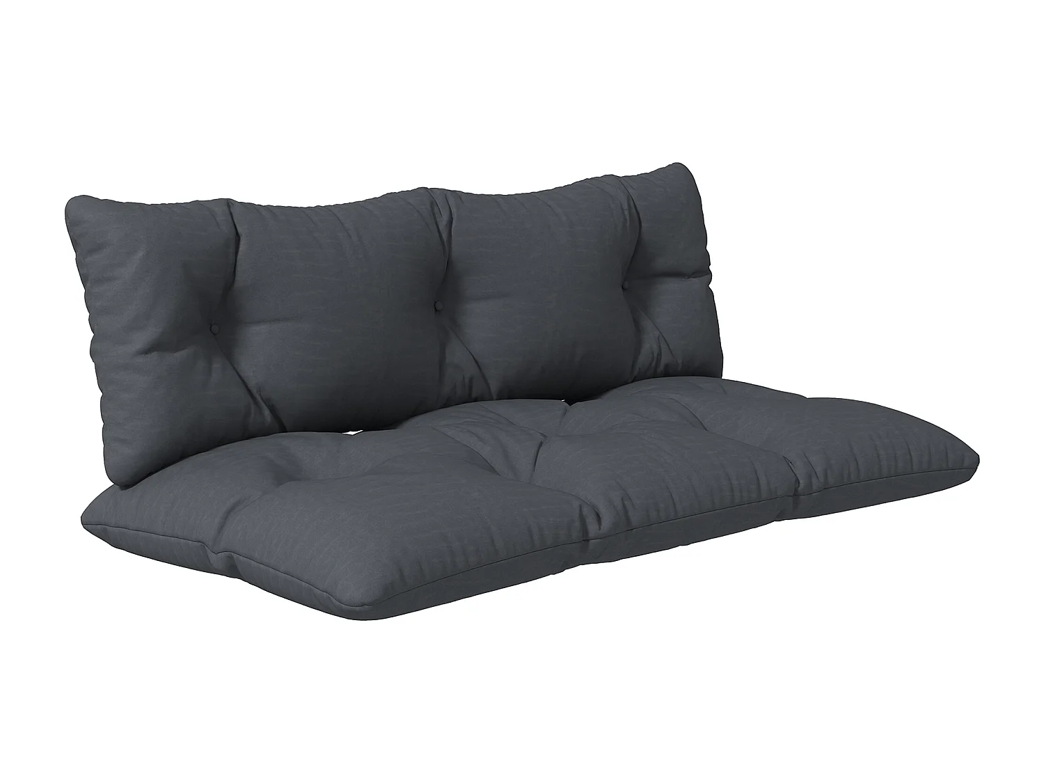 Ensemble de 2 coussins d'extérieur assise dossier canapé gris