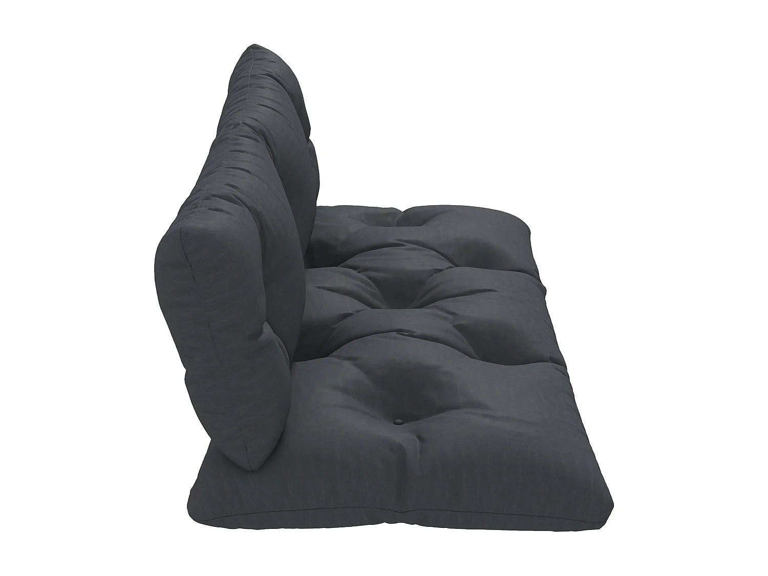 Ensemble de 2 coussins d'extérieur assise dossier canapé gris