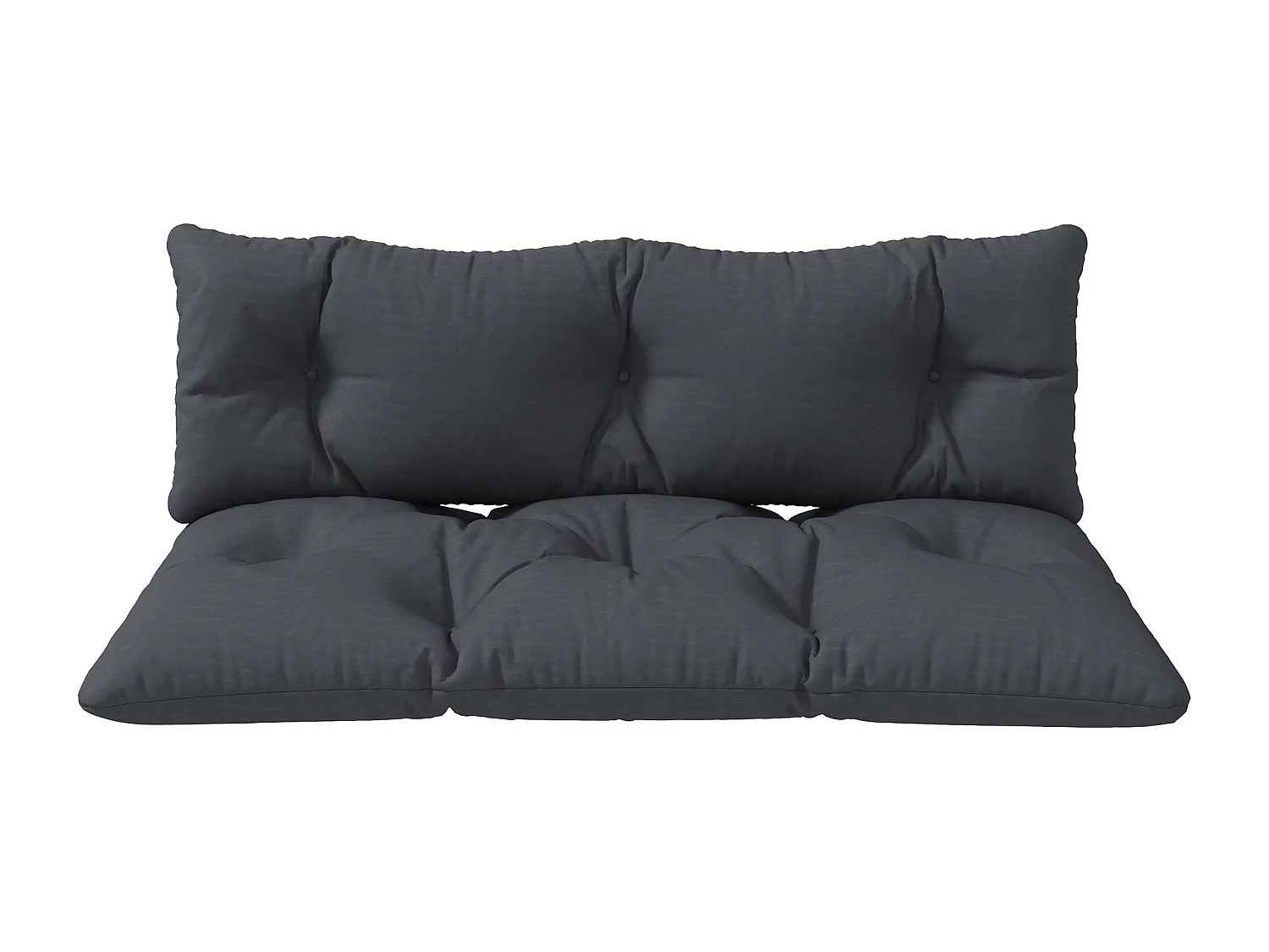 Ensemble de 2 coussins d'extérieur assise dossier canapé gris