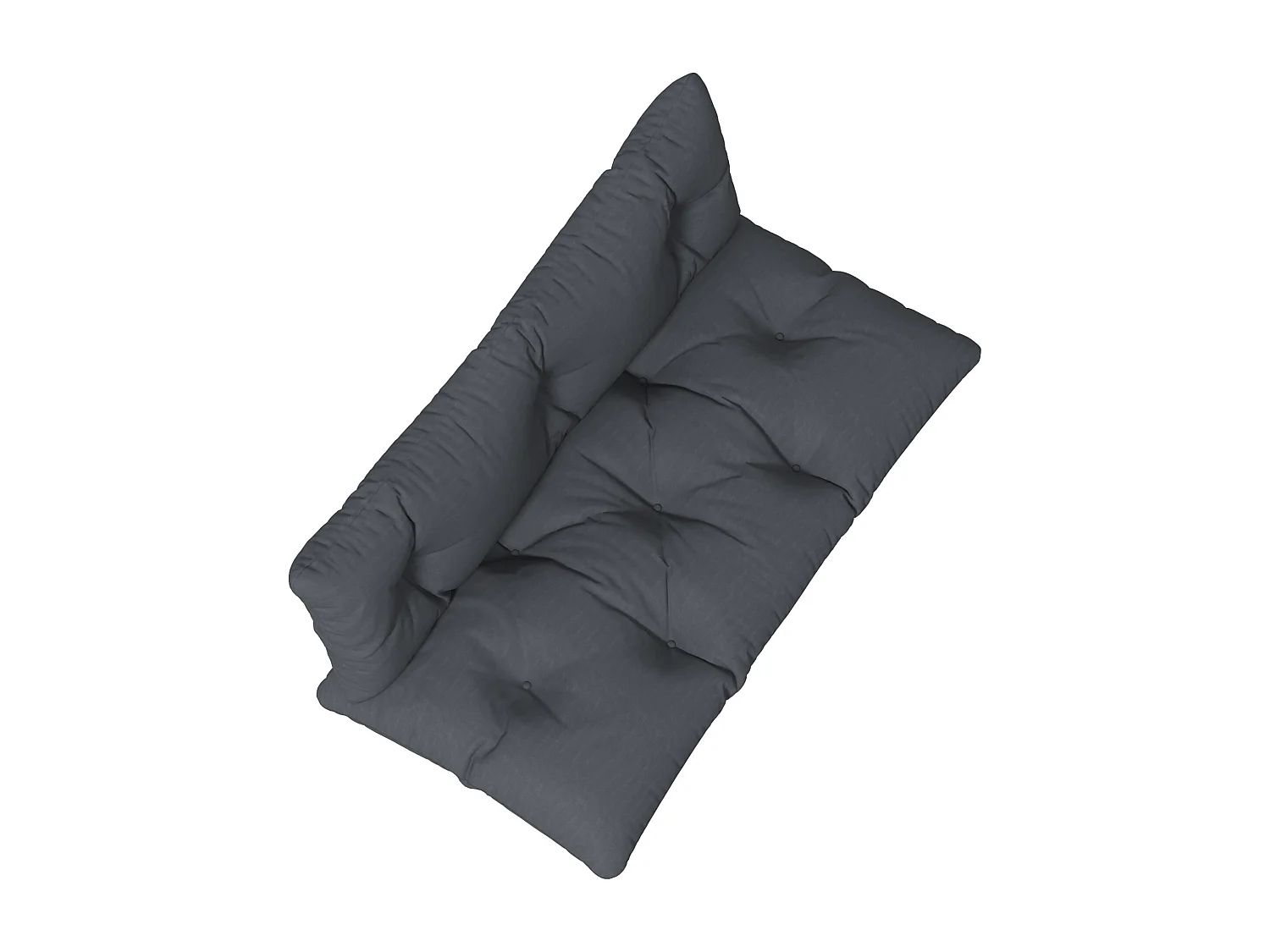 Ensemble de 2 coussins d'extérieur assise dossier canapé gris