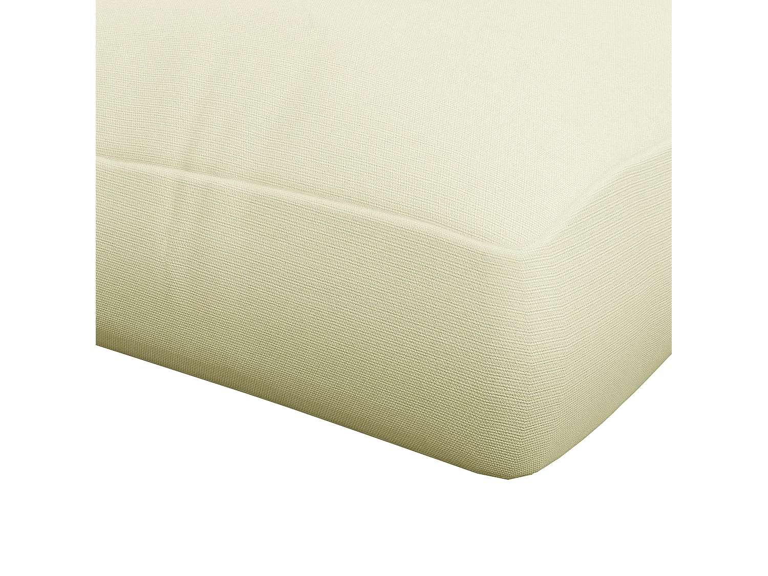 Lot de 2 coussins assises dossiers banc de jardin canapé dim. 120L x 80l x 12H cm polyester crème