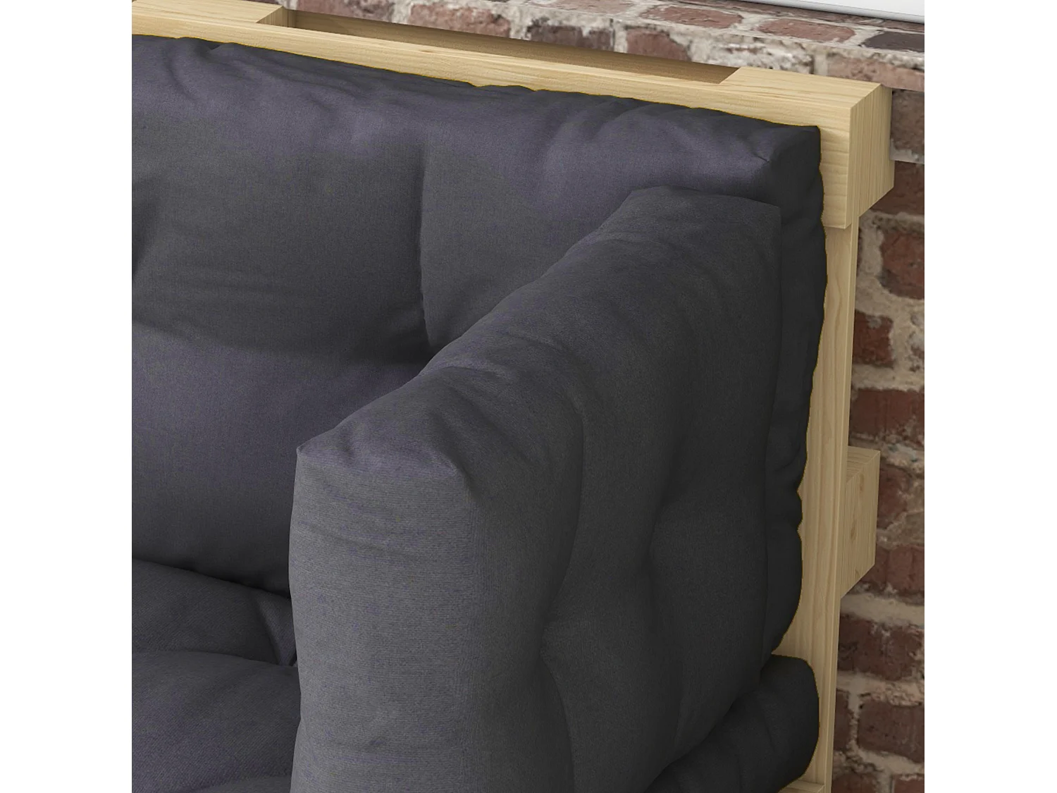 Ensemble de 3 coussins d'extérieur assise dossier latéral canapé gris