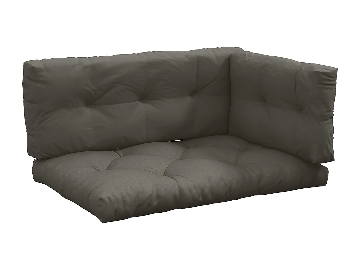 Ensemble de 3 coussins d'extérieur assise dossier latéral canapé gris